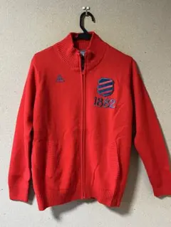 ルコック赤いハイネックジャケット LL 1882刺繍