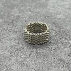 美品】カレンシルバー バングル ワイド 編み込み メンズ レディース 