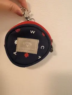 Callaway ゴルフ用円形ポーチ ネイビー/レッド　練習用ボールおまけセット