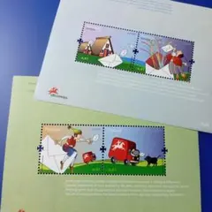 9834 外国切手 ポルトガル 2008年 エウロパ、手紙 小型シート2種