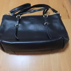 BARCOS黒のレザーショルダーバッグ