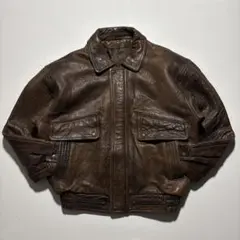 【90s vintage】A-2 フライトジャケット　チンストラップ　本革　短丈 90s vintage】A-2 フライトジャケット チンストラップ 本革 短丈