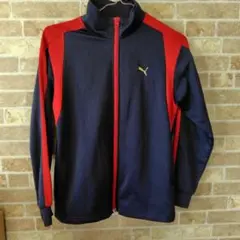 Puma ジップアップジャケット　ジャージ　 ネイビー/レッド