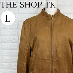 THE SHOP TK フルジップジャケット キャメル スエード調 A2574