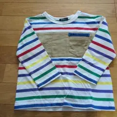 Moujonjon ストライプ 長袖カットソー 100cm