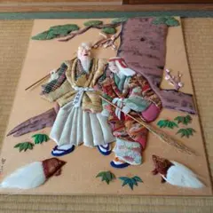 京人形 押絵 壁掛け 2枚セット 押絵色紙 日本人形 和風飾り物 舞妓 京