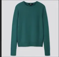 UNIQLO エクストラファインメリノクルーネックセータグリーン