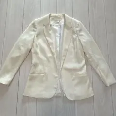 【春服】H&M ボタンレス テーラードジャケット アイボリー