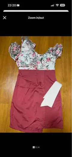 フラワープリントオフショルダードレス dazzy m