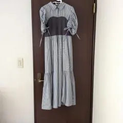 An MILLE リブシャーリングギャザーワンピース