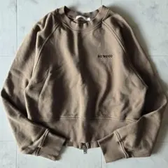 ガリャルダガランテ　バックジップスウェット　ブラウン　刺繍ロゴ　ショート丈のサムネイル