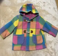 チェック柄コート 82cm マルチカラー