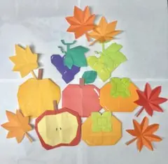 折り紙 秋の味覚と紅葉セット ハンドメイド