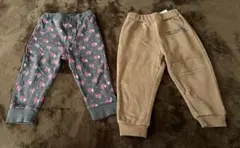 西松屋裏起毛ズボン80センチ2点セット