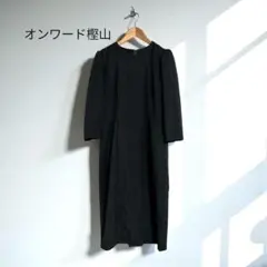 ノーブランド ワンピース 【M相当】 ウール　冠婚葬祭 フォーマル b769