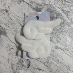 ヘアークリップ 天使の羽 羽 白 白色 2つ ヘアアクセサリー