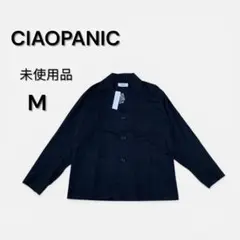 新品タグ付 CIAOPANIC コットンジャケット 黒M カバーオール風