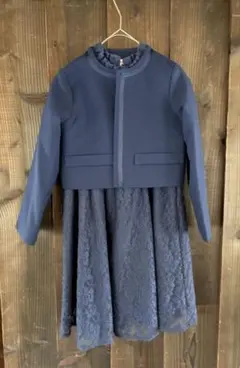 キャサリンコテージ　ネイビー レース ワンピース ジャケット付き　パール付