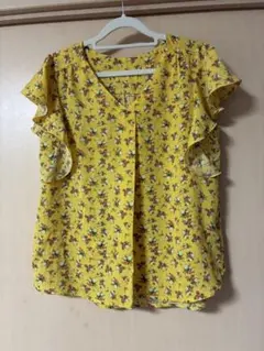 GU フラワープリント ノースリーブ L