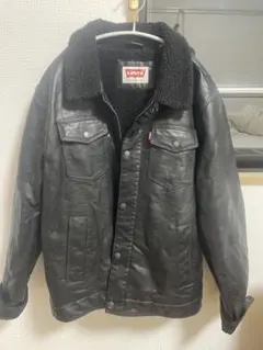 Levi's ボアライニング ブラックレザージャケット