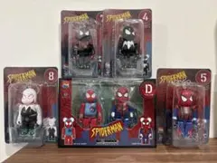 スパイダーマン ハッピーくじ ベアブリックD賞　ペアボックス 5点セット