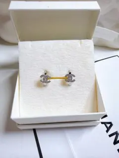 再入荷　CHANEL　人気ノベルティ　フープピアス　クリスタル