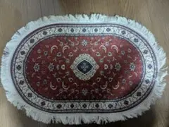 【タブリーズ産ペルシャ絨毯】赤色 縦88センチ×59センチ☆イラン