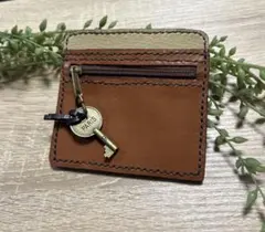 【ハンドメイド】本革 ミニ財布 薄型 コンパクト 小銭入れ メンズ レディース