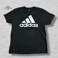 n*u様 アディダスTシャツビッグロゴy2kブラックvintage鬼フェード古着