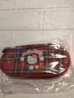 Hello Kitty チェック柄 筆箱 ペンケース　デアゴスティーニ