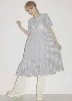 merry Jenny ギンガムスカラップカラー　ワンピース　メリージェニー