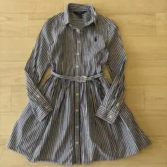 【美品】Polo Ralph Lauren ワンピース 140 ストライプ 10