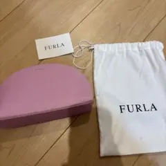 FURLA ピンク レザーポーチ 保存袋付き