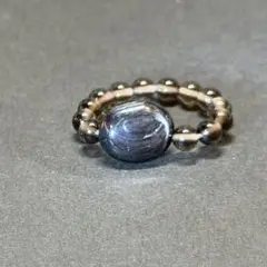 BR1121R 天然石 パワーストーン ビーズリング ハイパーシーン スモーキー