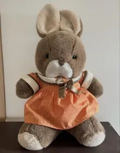 ウサギ ぬいぐるみ オレンジドレス