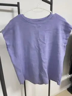 神戸レタス　パープル 半袖ニット