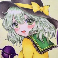 手描きイラスト 東方project 古明地こいし アナログ
