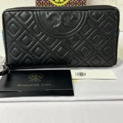 新品同様‼️ 現行　トリーバーチ　財布　長財布　キルティング　ラウンドファスナー