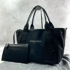 ✨極美✨バレンシアガ ネイビーカバスXS 2wayハンド ショルダー ポーチ