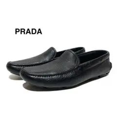 極美品✨PRADA プラダ　レザー　スリッポン　スクエア　ブラック　7 1/2 2025年最新】スリッポン PRADAの人気アイテム - メルカリ