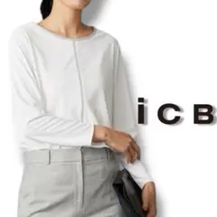 美品♡ 完売♡ アイシービー 洗える♡ ジョーゼット スムース カットソー