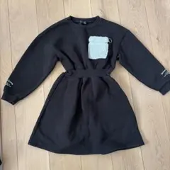 JENNI love ボアポケット付きワンピース ブラック