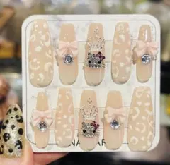 No.94❤️ヒョウ柄キティ*バレリーナ型Sサイズ【現品のみ】