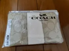 COACH ベージュ ポーチ 保存袋付き