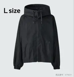 新品⭐︎UNIQLO Ｕ　フーデッドブルゾンＬサイズ　ブラック