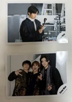 SnowMan 公式写真　目黒蓮・渡辺翔太・佐久間大介