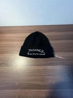 THRASHER ブラック ニット帽 フリーサイズ