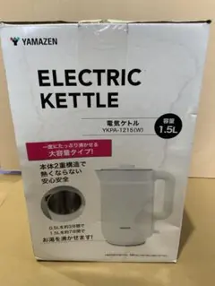 新品未使用箱不良　山善　電気ケトル 1.5L 二重構造 YKPA-1215（W）のサムネイル