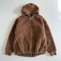 美品　ドゥーズィエムクラス　ボアフードパーカー　キャメル　ブルゾン　茶色