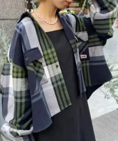 タグ付き新品 CIAOPANIC《BIG MAC別注》ネルチェックオーバーシャツ